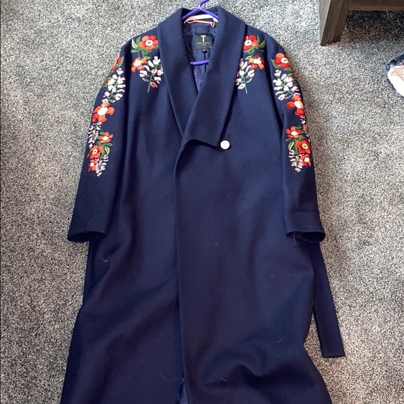 ted baker embroidered coat